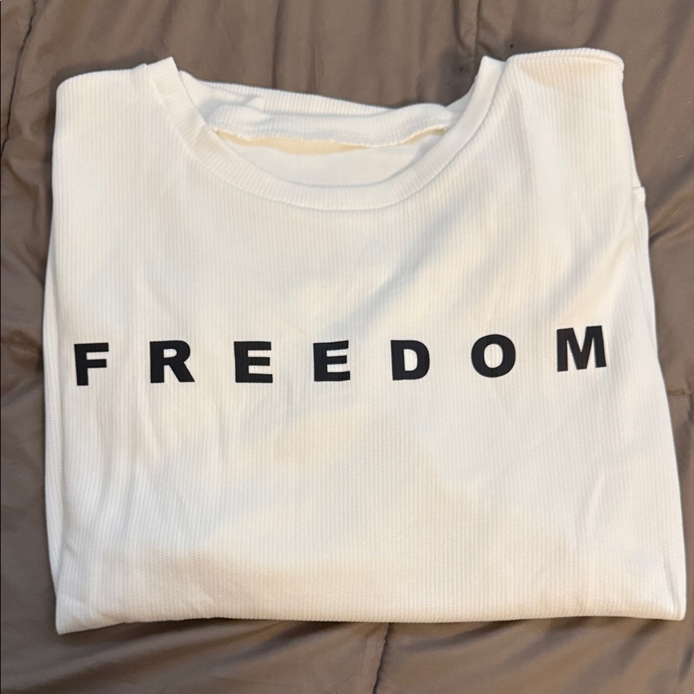 White FREEDOM Sweatshirt